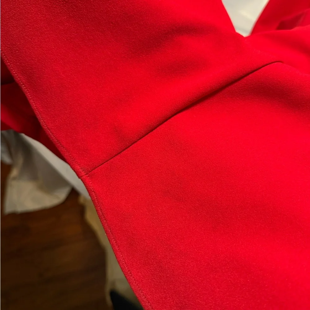 LAUREN by Ralph Lauren Elegant Red Off-Shoulder Evening Gown size 18 - Picture 4 of 9